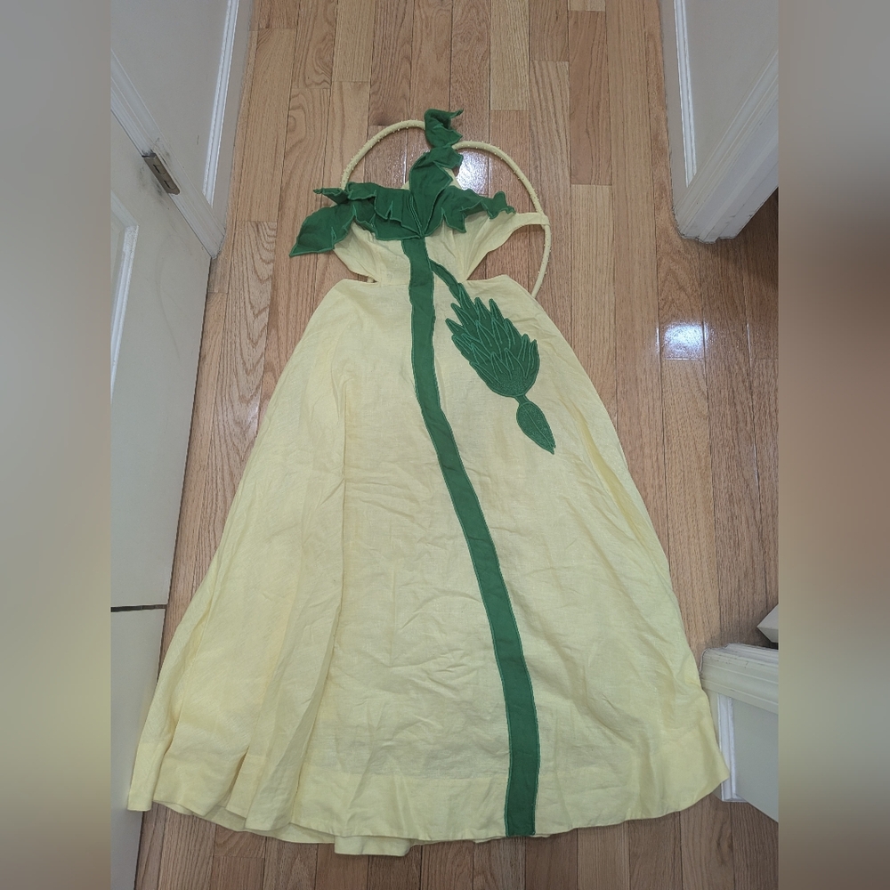 S2. NWT FARM RIO PALM TREE CUTWORK MIDI DRESS - Picture 8 of 11